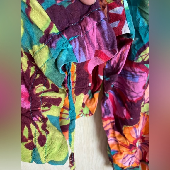 JAMS WORLD Teaberry Floral Cropped Pants Made in Hawaii Sz XL - Picture 7 of 10